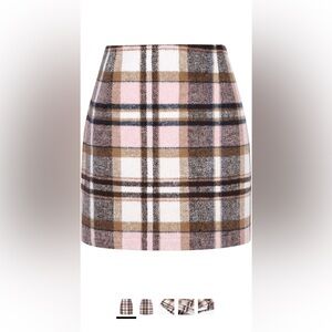 High waist plaid mini skirt
